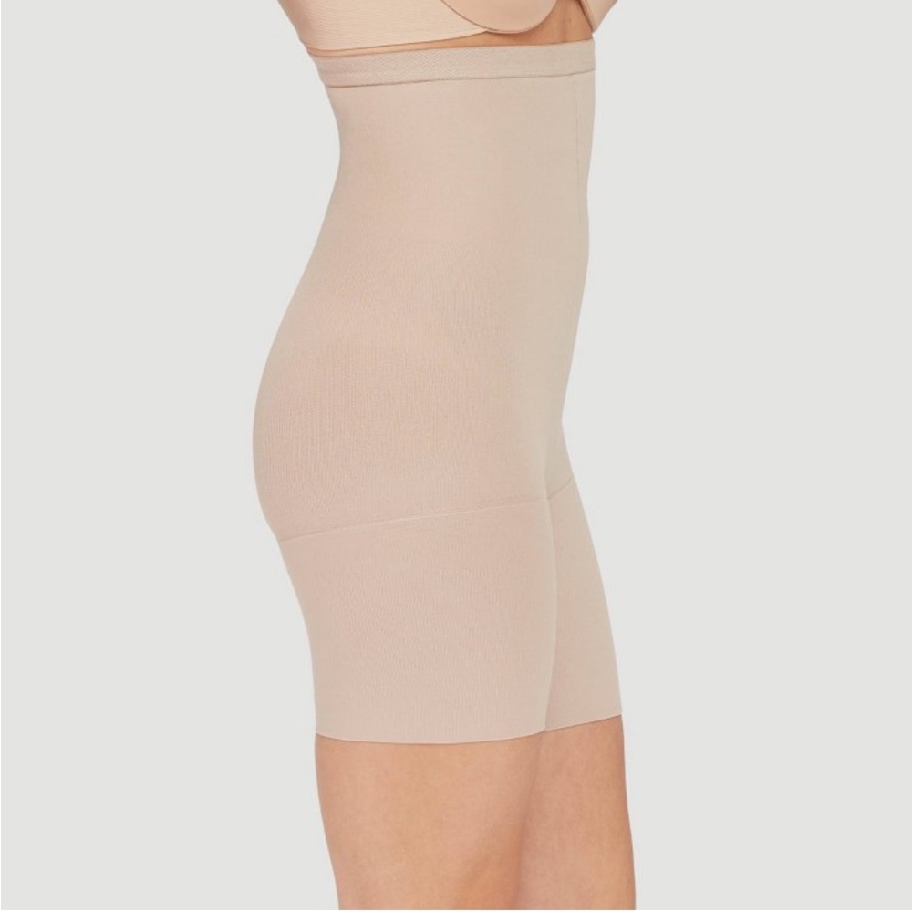 High-Waisted Tan Women's Shorts - Picture 3 of 5